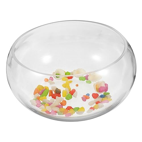 Milisten 1 セット 透明ガラス水槽 フィーダ テラリウム植木鉢 フィッシュボウル 水族館の植物カ シリンダー party decoration ストーン 卓上金魚鉢 水耕植物テラリウム