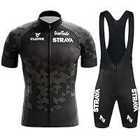 Set Abbigliamento Ciclismo Uomo - Maglia Manica Corta + Salopette Con Fondello In Gel 20D, Traspirante Ed Elastico