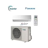 Daikin 2015 FTXB20-C + RXB20-C Klimagerät, Inverter.2500 Watt, COP 4.1, Leistung warm bis 3500 W, kalt 2600 Watt, die t für dieses Klimagerät geeignete Verbindung ist: ¼ – 3/8, Energieeffizienz-Klasse (EEI-Klasse): A +.