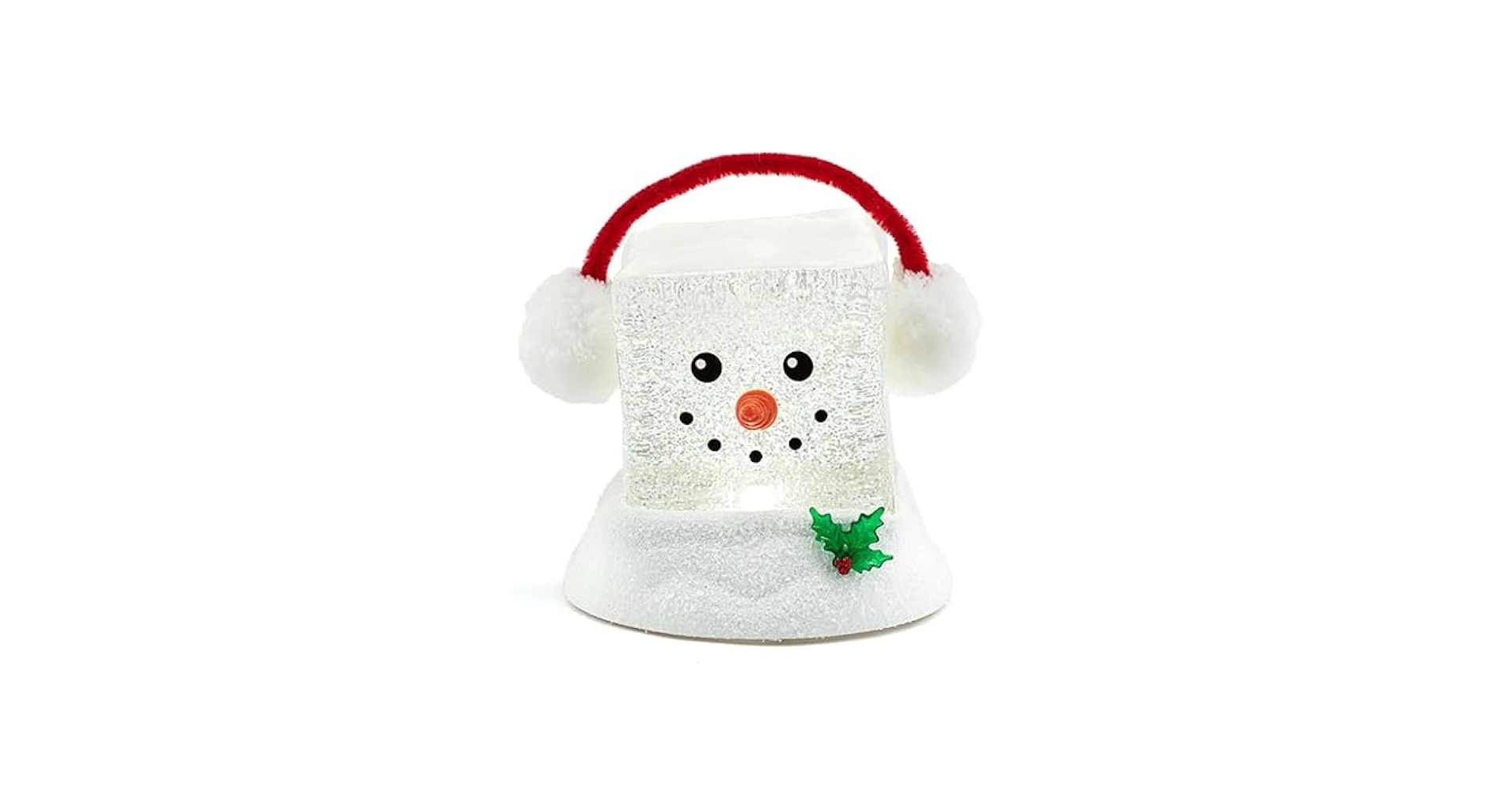 小物 Snowman Snowglobe Amazon.com: Napco 52811 Light-Up Ice Cube Shaped Snowman