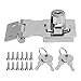 4 Pcs Keyed Hasp Locks 2.5 Inch Twist Knob Keyed Locking Hasp,Twist Knob Keyed Locking Hasp with Screws and Metal Safety Hasp Latches Keyed Different,for Drawers Mailbox Cabinet Doors