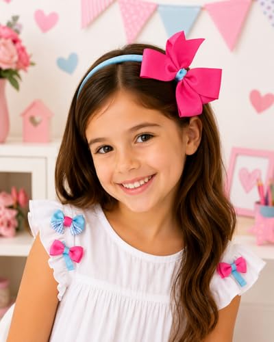 Image of Babies Bloom Designer Hair Bow, Baby Headband and Hair Accessories Set, Random Color, Design May Vary (Set of 5)