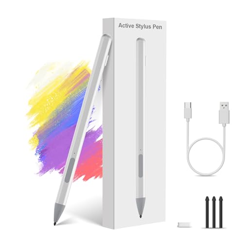 Stylus Stift für Microsoft Surface, 4096 Druckstufe, USB-C-Aufladung, Palm Rejection & Magnetic Adsorption, Surface Pen Kompatibel mit Surface Pro 9/X/8/7/6/5/4/3, Surface Go/Book/Laptop/Studio