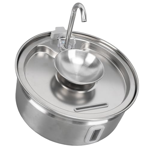 Fuente para gatos de acero inoxidable 3.2L automática miniatura 7