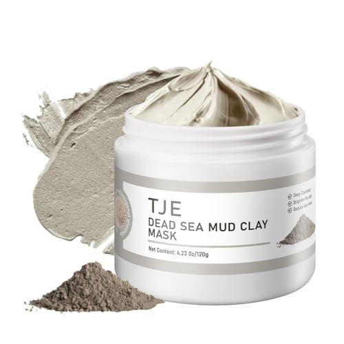 TJE Dead Sea Mud Mask, Deep Cleansing Facial Clay Mask for Acne, Blackheads, Minimize Pores, Moisturizing, Purifying Clay Masks for Dull & Tired Skin