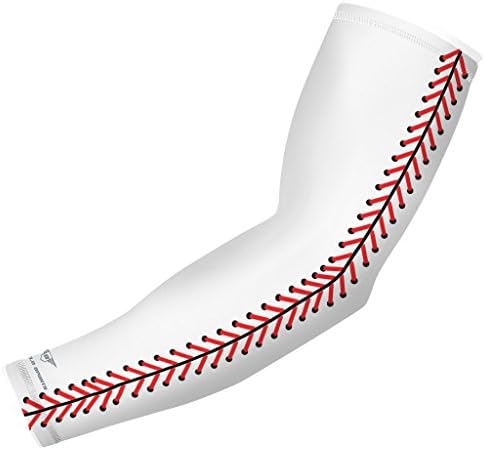 Bucwild Sports Compression Arm Sleeve - Youth & Adult Sizes - Baseball Football Basketball Sports (1 Arm Sleeve)