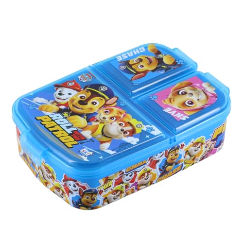 Image of SKi Homeware Trio 3 Compartment Bento Lunch /Snack Box For Your Kids' School, Picnic, Sports - For Return Gifts Or Party Favours- Paw Patrol