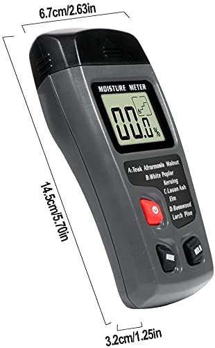 Wood Moisture Meter Two Pins Wood Moisture Detector Paper Humidity Tester for Wood Building Material Firewood Moisture Meter Walls Paper Floor 4