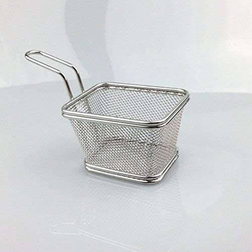Canasta para papas fritas de acero inoxidable 2 unidades 4 pulg miniatura 4