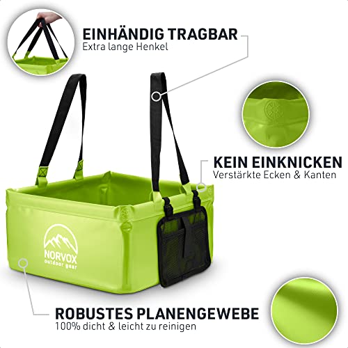 NORVOX Outdoor Faltschüssel - 15L oder 20L – grüne faltbare Schüssel - Universell als Camping Spülschüssel… - Image 6