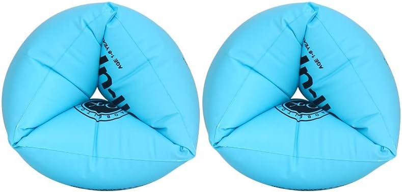 2 Pairs Childs Inflatable Swim Armbands Float Roll up Sleeves Ages 2-12 Years Toddler Junior Arm Float Swimming Ring Water Floaties Kids Pool Water Sports Learning Swim Training Aids