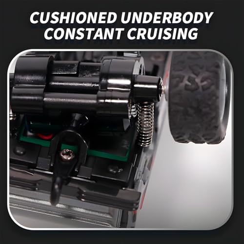 Image of Mini RC Monster Truck, 1:64 Scale, 2.4G Remote Control, Alloy, Speed /Steering Adjustable, Grey, Adult, Unisex Hobbyists