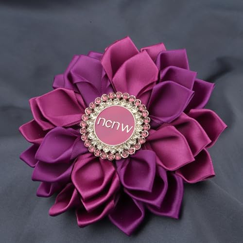 Image of CENWA Sorority Brooch Gift for Women Purple Flower Brooch Pin Sisterhood Sorority Jewelry