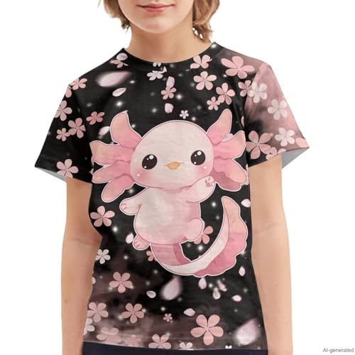 Image of WELLFLYHOM Kids Tshirts Girls Boys Short Sleeve Crewneck Tees Shirts Casual Sport Pullover Tops Size 3-16 Years