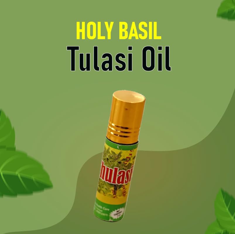Image of online Holy Basil Essential Oil, Thulasi Oil 7Ml, Bashpika Thulasi, Pure And Natural Pack Of 2