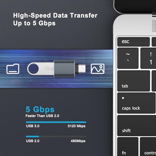 Image of Tobfit USB-C to USB 3.0 Adapter, 2 Pack Aluminum Type C Male to USB 3.0 Female Adaptor Thunderbolt 4 /3 OTG Converter Compatible with iPhone15 /16, MacBook Pro /Air22 /23, iPad Pro /Mini & More
