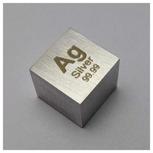 Premium Silver Metal Cube Specimen
