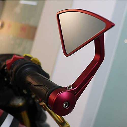 Espejos retrovisores de manillar de 22mm en aluminio CNC universal para moto 5