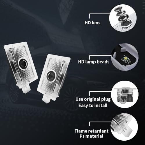 2PCS Door Lights Logo Car Accessories Led Compatible for Charger 2006-Present Projector Ghost Shadow Puddle Courtesy Step Lights (Side) by BuJinZeTui - Image 4