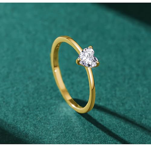 Kokoma Heart-Shaped CZ Promise Ring 925 Sterling Silver Love Heart Wedding Band Stacking Rings Eternity Engagement Rings Elegant Jewelry for Women3