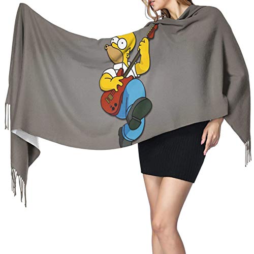 ザ・シンプソンズ (2) カシミヤ マフラー秋 冬 極上カシミヤブレンドマフラー【レディースメンズ共用】(196cm×68cm) 暖かいカシミヤ マフラー ユニークでスタイリッシュなデザインを採用しています。