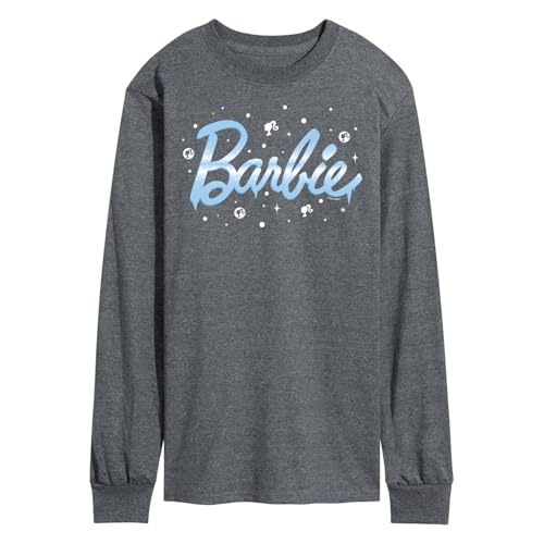 Barbie - ICY Logo - Winter - Men's Long Sleeve T-Shirt - Size X-Large Heather Charcoal