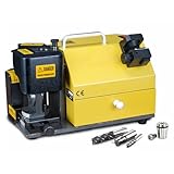 Huanyu MR-X3 End Mill Re-sharpener Portable End Mill Sharpener Can Grind 2-Flute 3-Flute 4-Flute End Mill 4-14mm Point Angle 0-5° Sharpener Grinding Machine End Mill Grinder (SDCGrinding wheel, 110V)