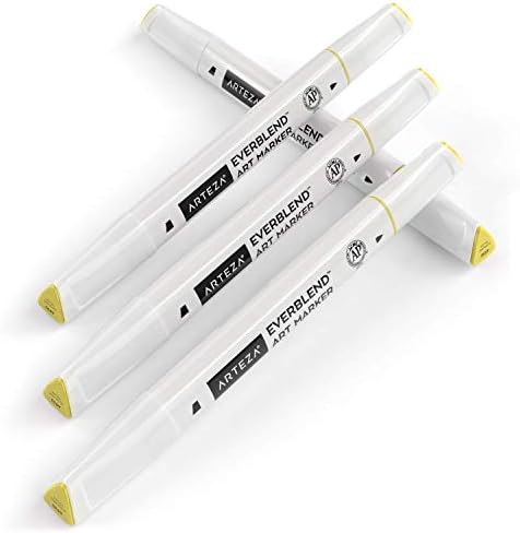 ARTEZA Everblend Art Markers, Set of 60 Colors, Sketch Markers with Dual Tips (Fine and Broad Chisel) for Painting, Coloring, Sketching and Drawing Include Organizer Case with 72 Slots