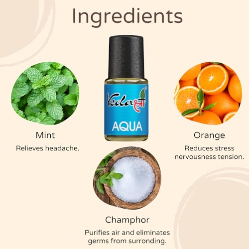 Image of VEDASHREE Car Perfume Refill For Wooden Dashboard-Refreshing & Long-Lasting Oil-Car Air Freshener Refill- Car Perfume Refill-Luxury Aqua Fragrance-12Ml