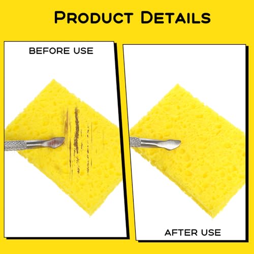Image of 20 Pcs Soldering Sponge 50x35mm Soldering Iron Cleaning Sponge Replacement Welding Soldering Iron Tip Cleaning Sponge