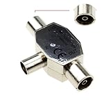 TV Numérique Terrestre RF coaxial Diviseur Connects 1 Appareil Vers 2 Téléviseurs 0-1000MHZ