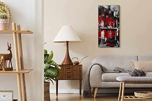 Horloge sur Toile sans Tic-Tac Tableau Art Moderne 30x60cm