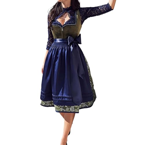 Robe Oktoberfest décontractée chic à col en V profond pour femme
