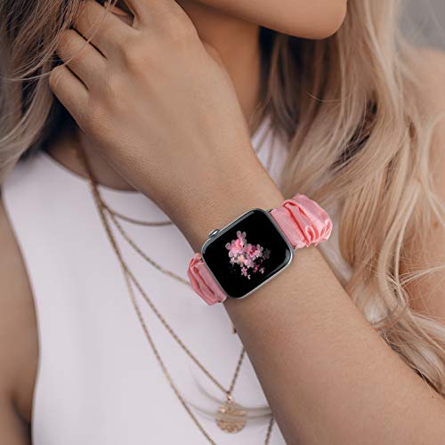 Image of Greatfine Scrunchie Band Compatible with Apple Watch Bands 38mm 40mm 41mm 42mm 44mm 45mm 46mm 49mm Women, Elastic Scrunchie Watch Strap for iWatch Watch Series 11 10 9 8 7 6 5 4 3 2 1 SE 3 2 Ultra 3 2