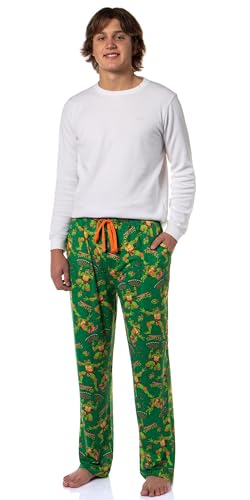 Teenage Mutant Ninja Turtles Men's Tossed Print Sleep Pajama Pants For Adults2