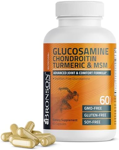 Bronson Glucosamine Chondroitin Turmeric & MSM Advanced Joint & C...