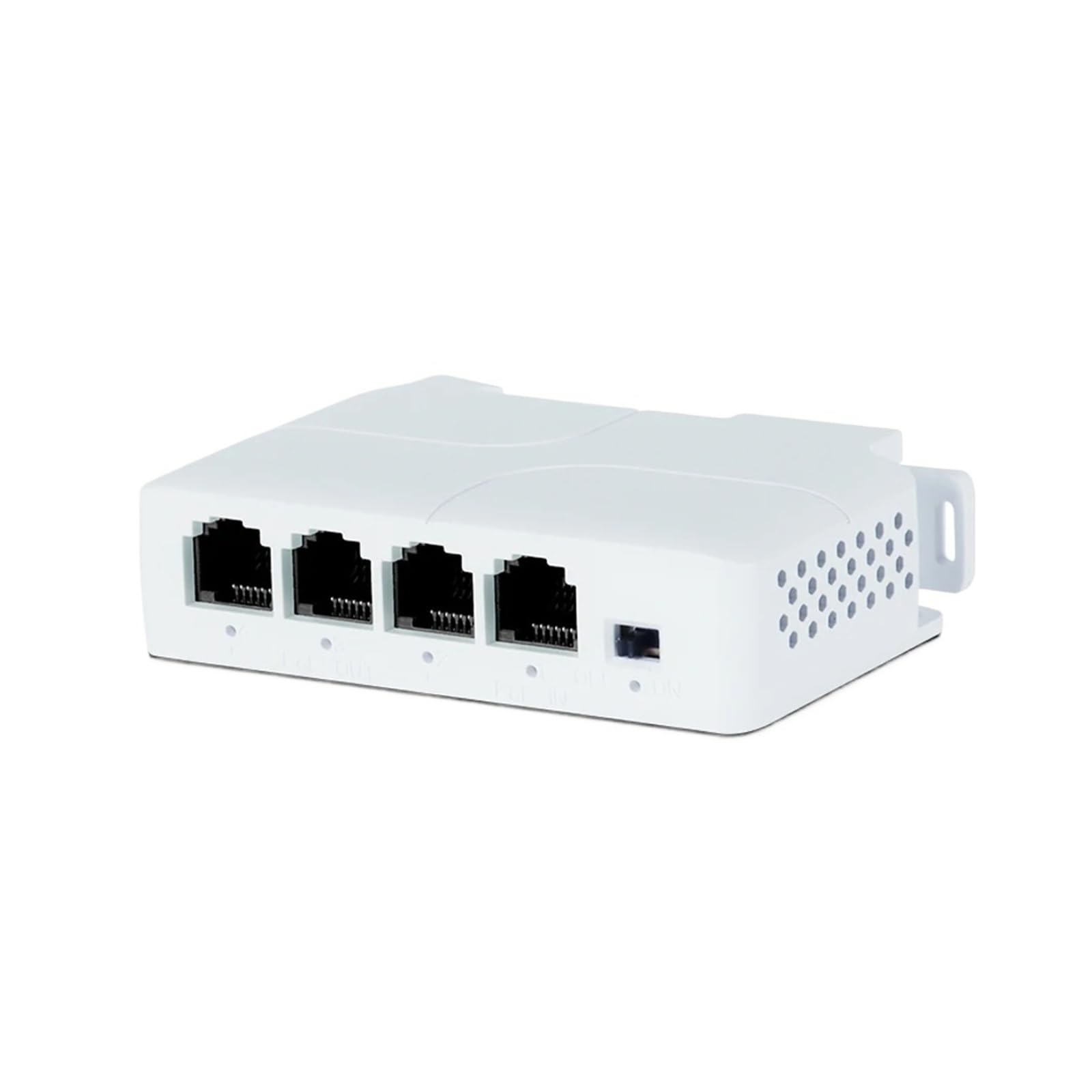 OSHZIKJII 4 Port P/O/E Extender 10/100Mbps 1 to 3 Network Switch Repeater with IEEE802.3af Plug&Play