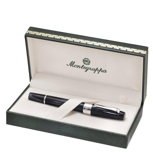 Montegrappa "Fortuna Rollerball Pen - Palladium/Black
