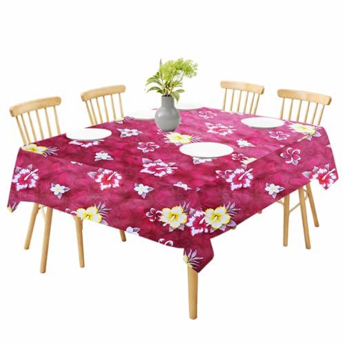 Image of Waterproof Dining Table Cover | PVC Table Protector | Dustproof Spill Proof Cover for Home & Kitchen (floral-22, 40x60 Inches (4 Seater))