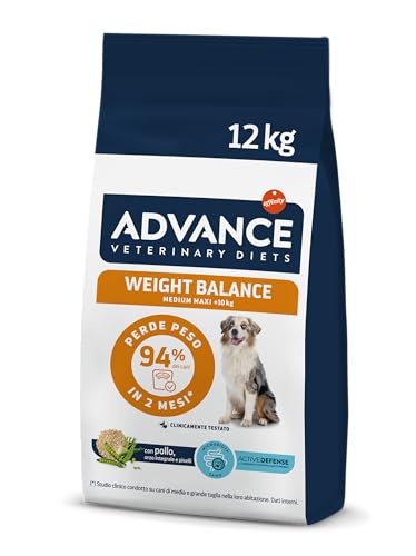 Advance Veterinary Diets - Weight Balance Medium-Maxi - Cibo per Cani con Problemi di Sovrappeso - 12kg