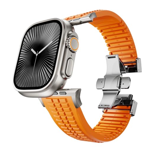 [Dee Plus] �A�b�v���E�H�b�` �o���h �Ή����f��: �V���[�Y1/2/3/4/5/6/7/8/9/10/SE (42/44/45/46/49mm) / Ultra 1&2 �p �~���^���[ �O���l�[�h�f�U�C�� �V���R�� �X�g���b�v + 316L�X�e��