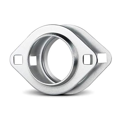 JSB Great Bearings PFL205 Oval 2 Bolt Pressed Steel Bearing housing for 205 Inserts Cover