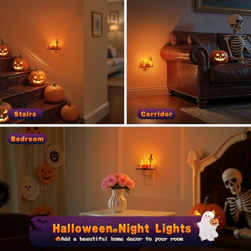Image of JandCase Halloween Night Light, Amber Night Lights Plug into Wall