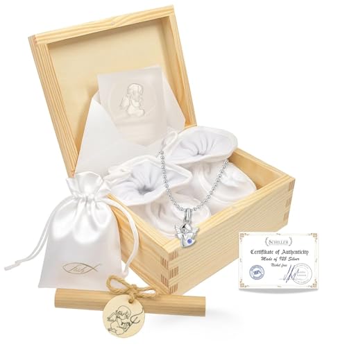 Collar de plata 925 con colgante de ángel y zapatitos para regalo exclusivo