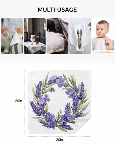 Set de 4 Servilletas de Tela Vintage Morado Ombre miniatura 5
