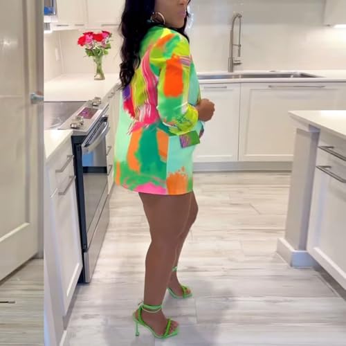 Womens Casual Printed Blazers Long Sleeve Open Front Office Work Suits Blazer Jackets Streetwear2