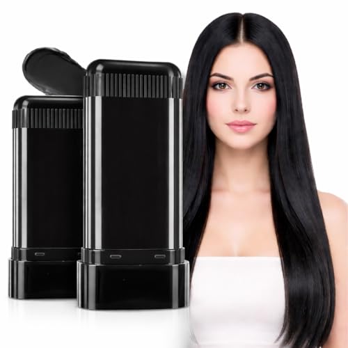 Image of New Hair Color Comb Stick for Men & Women - Waterproof & Sweat-Proof Grey Hair Coverage - Easy Application, Natural Color, Safe Formula - Instant Touch-Up for Fuller - BLACK, 20gm (Pack of 2)
