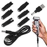 Compatibilité étendue avec de nombreux appareils : L’Usb Chargeur De Rasoir Câble Universel est fourni avec 1 câble de données USB et 7 adaptateurs universels, compatibles avec 99 % des rasoirs électriques, tondeuses à cheveux, épilateurs, etc. Attention : il n’est pas compatible avec les rasoirs pour Philips et pour Flyco. Veuillez en tenir compte avant l’achat.