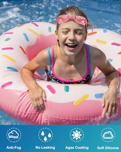 Image of Aegend Kids Swim Goggles, Pack of 2 Swimming Goggles for Children Boys & Girls Age 3-14