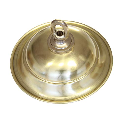 Image of RCH Hardware CN-BR05-120 Brass Round Ceiling Canopy, 4.7 Inch, Brushed Brass